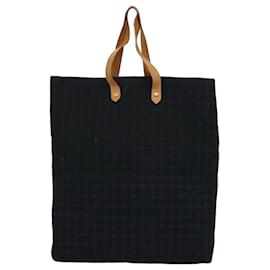 Hermès-HERMES Amedaba GM Tote Bag Canvas Black Auth bs10817-Black