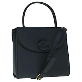 Givenchy-GIVENCHY Hand Bag Nylon 2way Black Auth 62111-Black