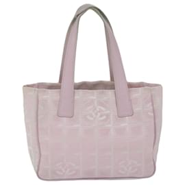 Chanel-CHANEL New travel line Tote Bag Nylon Pink CC Auth ep2630-Pink