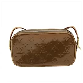Louis Vuitton-LOUIS VUITTON Monogram Vernis Christy MM Shoulder Bag Bronze M91109 Auth ep2595-Bronze