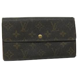 Louis Vuitton-Carteira longa LOUIS VUITTON Monogram Portefeuille Credit M61723 Autenticação de LV 62232-Monograma