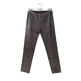 Joseph-pantalones de cuero delgados-Castaño