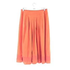 Hermès-silk skirt-Orange