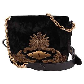 Ralph Lauren Borse a tracolla in velluto Nero