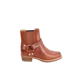 Re/Done-Leather boots-Brown