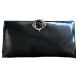 Christian Dior-Patent leather wallet-Black