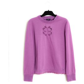 Chanel top 2019 Moletom Trevo Bordado Rosa Roxo