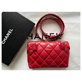 Chanel-Ceinture avec pochette Fanny pack-Rouge