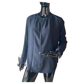 Sandro Seidenbluse Schwarz Schwarz