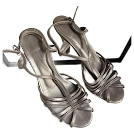 Comptoir Des Cotonniers-Zapatos Sandalias tacón T. 38 Mostrador de los algodoneros-Plata