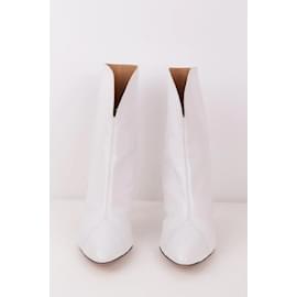 Isabel Marant-Boots en cuir-Blanc
