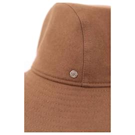 Hermès-Cappello in cashmere-Marrone