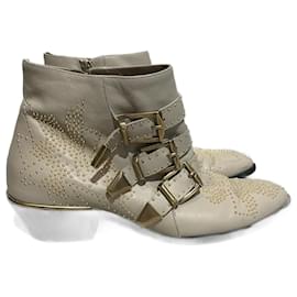 Chloé-CHLOE Ankle boot T.eu 37.5 Couro-Bege