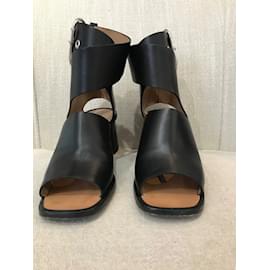 Céline-CELINE Sandalen T.EU 37 Leder-Schwarz