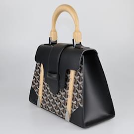 Goyard-Sac Goyardine Saigon PM noir à poignée supérieure-Noir