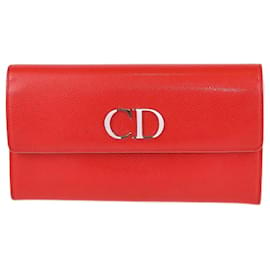 Dior-Portafoglio rosso con catena Rendez-Vous Mania-Rosso