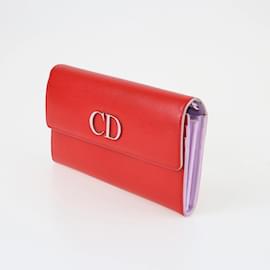 Dior-Portafoglio rosso con catena Rendez-Vous Mania-Rosso