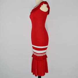 Jonathan Simkhai-rojo/Vestido largo sin mangas blanco-Roja