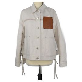Loewe White/Brown Workwear Jacket Brown