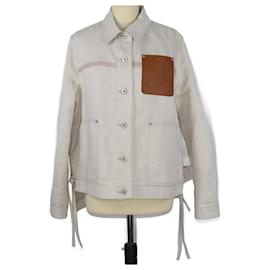 Loewe-White/Brown Workwear Jacket-Brown