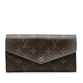 Louis Vuitton-Portafoglio Louis Vuitton Monogram Portefeuille Sarah marrone-Marrone