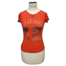 Camicia Iceberg Rossa in Cotone con Maniche Traforate Rosso