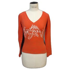 Iceberg V Ausschnitt Baumwollpullover orange Orange