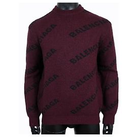 Balenciaga wool sweater dark red Dark red
