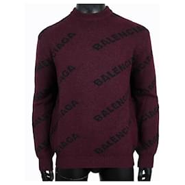 Balenciaga-Sweaters-Dark red