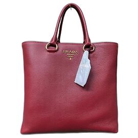 Sac Prada Vitello Phénix Bordeaux
