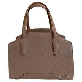 Sac à main Loro Piana Sesia en cuir taupe Taupe