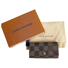 Louis Vuitton-Louis Vuitton Damier Ebene key ring 4 hooks-Brown