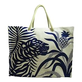 Hermès-Bolsa de praia Tigre a l'Ananas-Bege