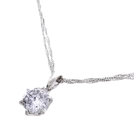 & Other Stories-Platinum Diamond Necklace-Silvery