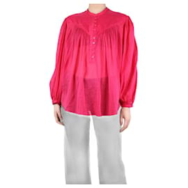 Isabel Marant-Pink sheer blouse - size UK 6-Pink