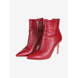 Gianvito Rossi-Bottines en cuir rouge - taille EU 37-Rouge