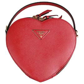 Prada-Red Saffiano Love Heart bag-Red