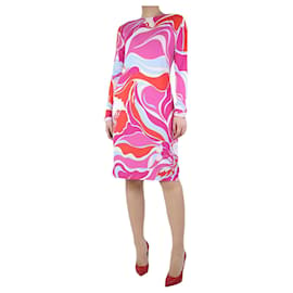 Emilio Pucci-Rosa bedrucktes Kleid – Größe UK 12-Pink