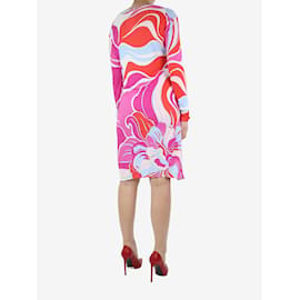 Emilio Pucci-Rosa bedrucktes Kleid – Größe UK 12-Pink