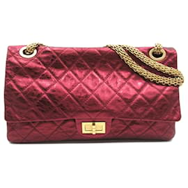 Chanel-Chanel Red Metallic Reissue 2.55 Double Flap-Red