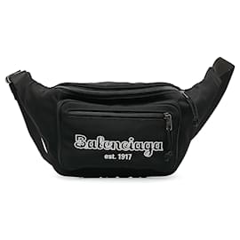 Balenciaga-Balenciaga Black Nylon Explorer Belt Bag-Black