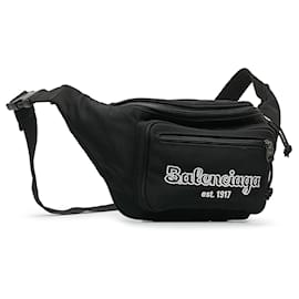 Balenciaga-Balenciaga Black Nylon Explorer Belt Bag-Black