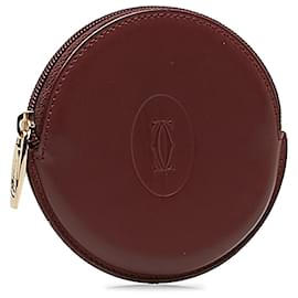 Cartier-Cartier Red Must de Cartier Leather Coin Pouch-Red,Other