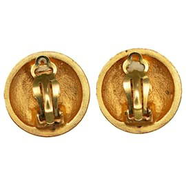 Chanel-Chanel Gold CC Clip On Earrings-Golden