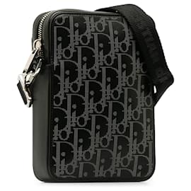 Dior-Dior Black Oblique World Tour Messenger Bag-Schwarz
