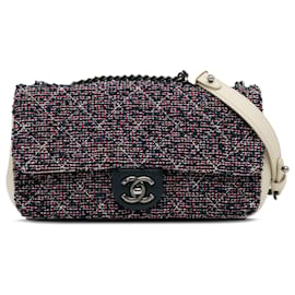 Chanel-Chanel Blue Small Classic Tweed Flap Bag-Blue