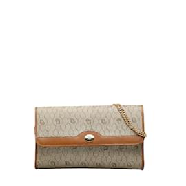 Dior-Honeycomb Canvas Shoulder Bag-Brown