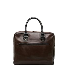 Louis Vuitton-Utah Huron Leather Briefcase M92532-Brown