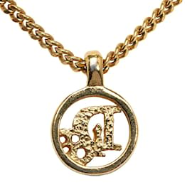 Dior-Logo Pendant Necklace-Golden