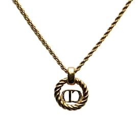 Dior-Collana con ciondolo con logo CD-D'oro